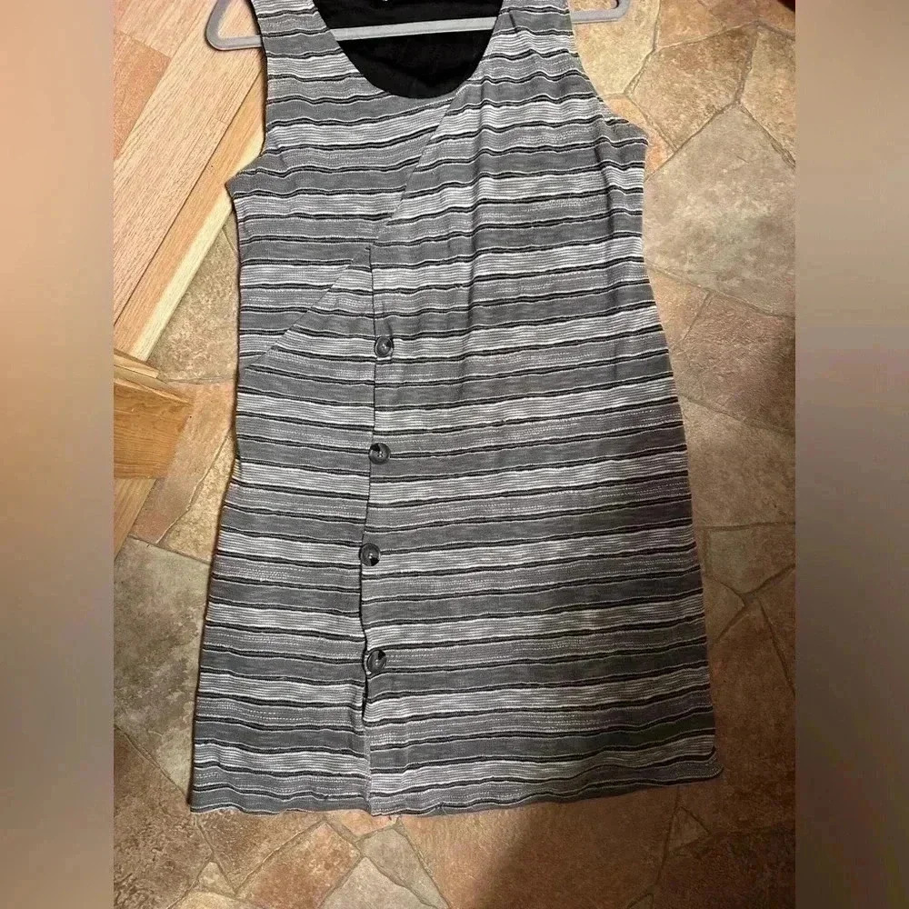 Marsha Button Up Tank‎ Summer Dress Grey Size XL